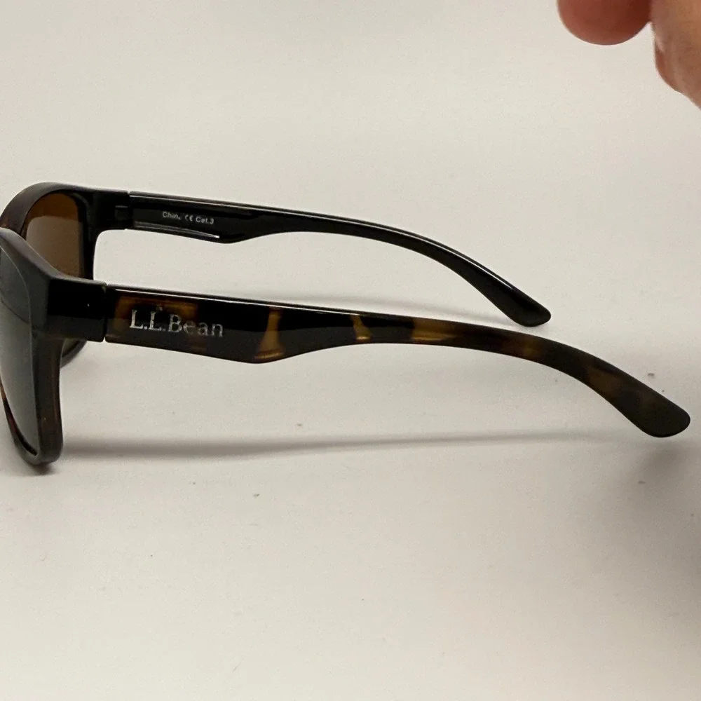 LL‎ Bean Rockland 513580 Polarized Sunglasses Tortoise Brown Lens Cat 3 Mens